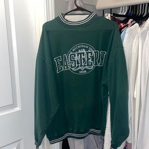 Oversized mock turtle neck crew neck